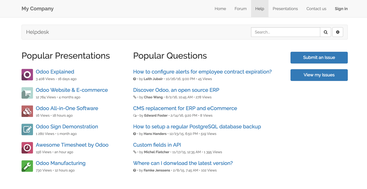 My Company Page